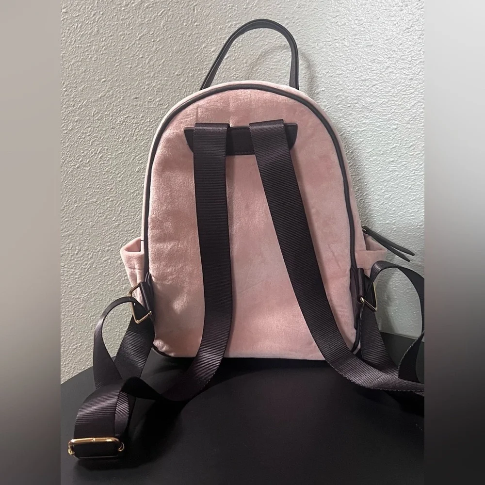 NEW Juicy Couture POWDER BLUSH HERITAGE BACKPACK Mini Bag Purse with Heart Charm
